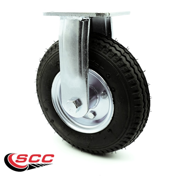 8 Inch Black Pneumatic Wheel Rigid Caster